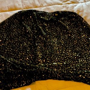 Sparkle sparkle sparkle black and gold poncho